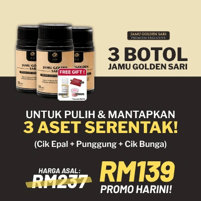 Set 3 Botol Jamu Golden Sari