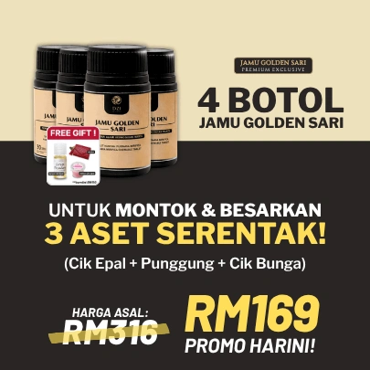 Set 4 Botol Jamu Golden Sari